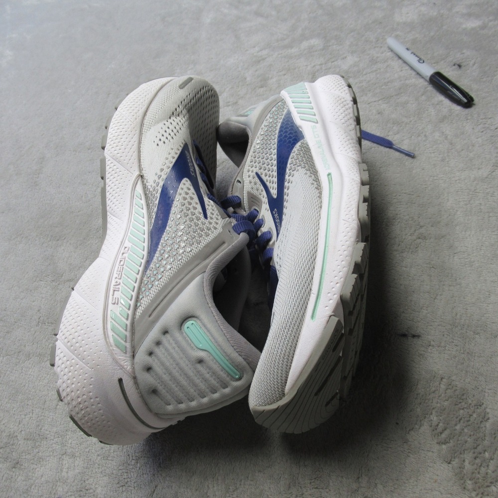Brooks Women Running Shoes 7 B White Adrenaline GTS 22‎ Lightweight LIGHTLY USED - Picture 9 of 15